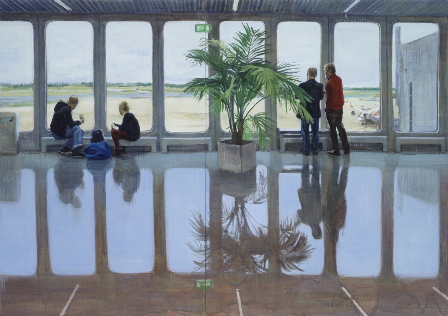 활주로가 보이는 창